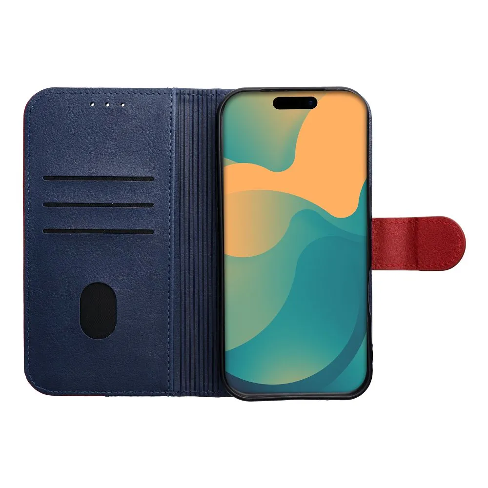 Flip case for iPhone 17 PRO / 18 PRO Split Book navy and red - 5. kép