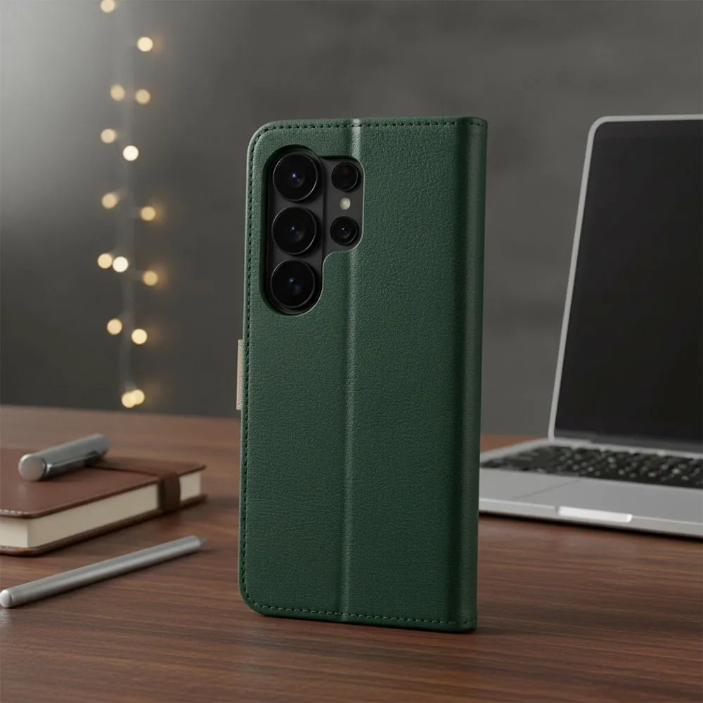Flip case for Motorola G37 POWER Split Book green and gold - 6. kép