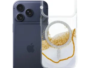 Case for iPhone 17 Pro / 18 Pro (low camera edge) Golden compatible with MagSafe white