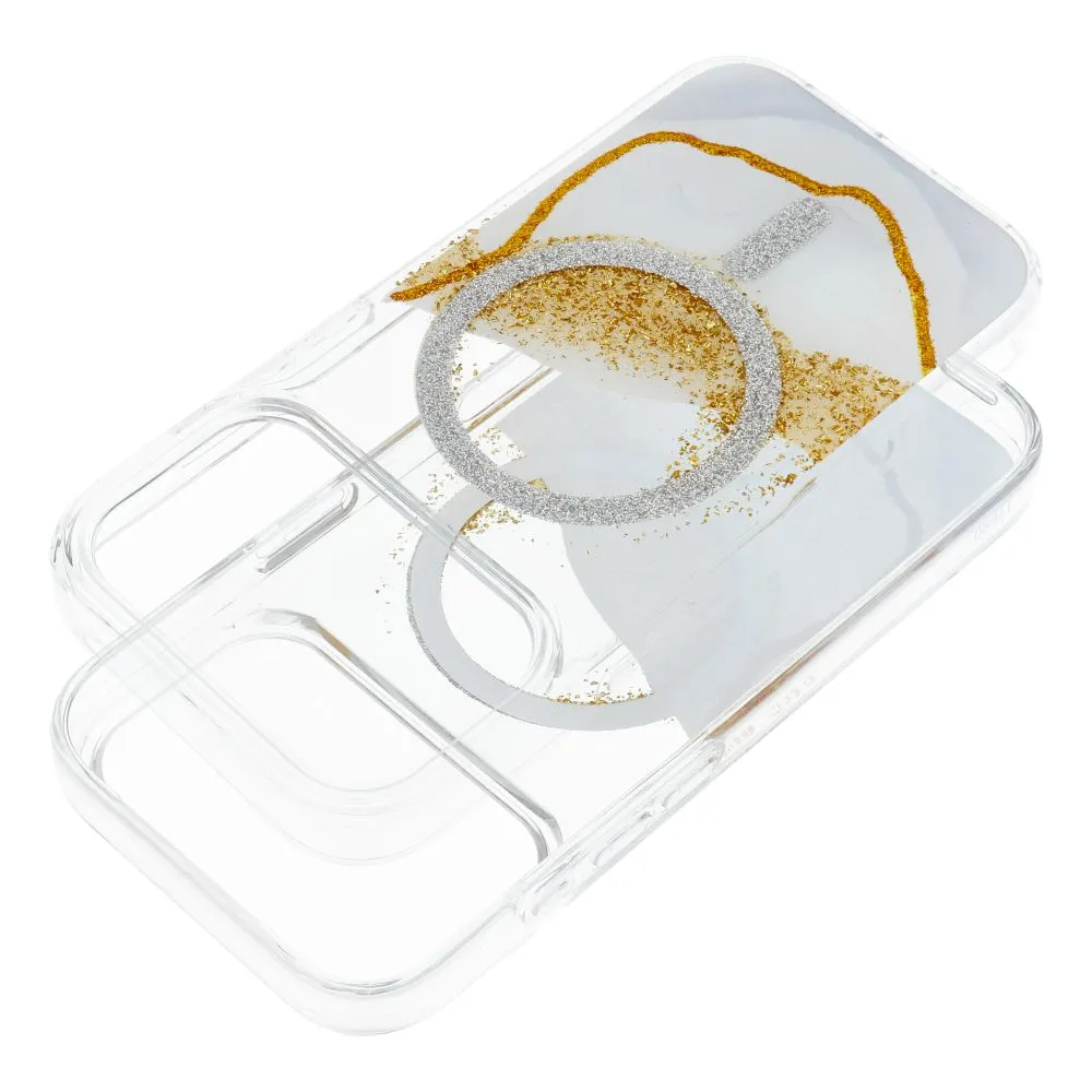 Case for iPhone 13 / 14 Golden compatible with MagSafe white - Image 2