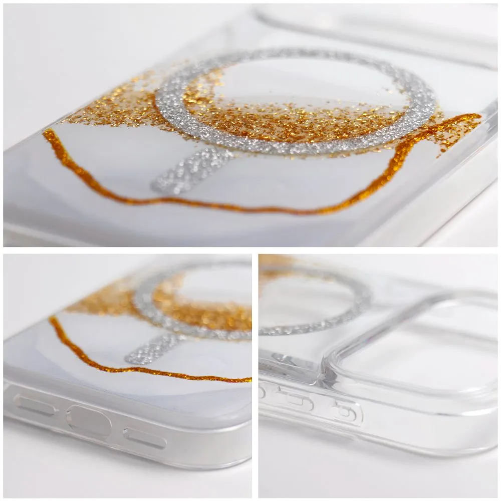 Case for iPhone 13 / 14 Golden compatible with MagSafe white - Image 5