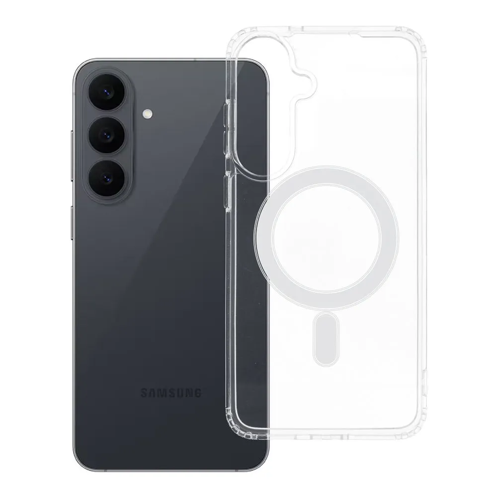 Case for Samsung S25 FE / S26 FE Clear Mag Cover (MID) compatible with MagSafe transparent