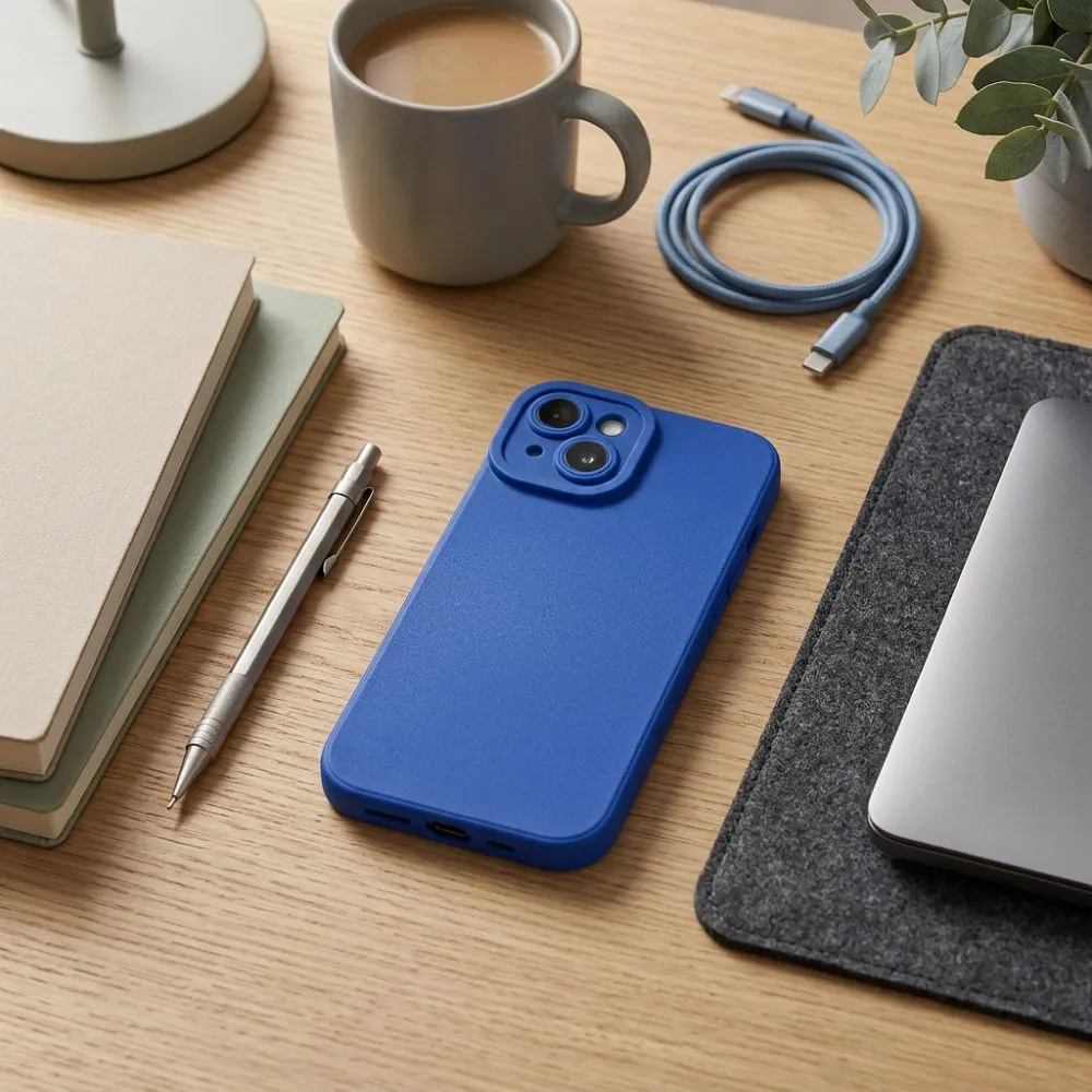 Case for iPhone 17 Pro / 18 Pro (low camera edge) Matt 2.0 blue - 4. kép