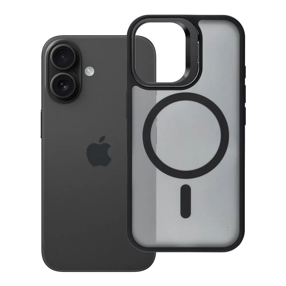 Case for iPhone 17 Forcell F-Protect Shadow Stand Premium compatible with MagSafe black