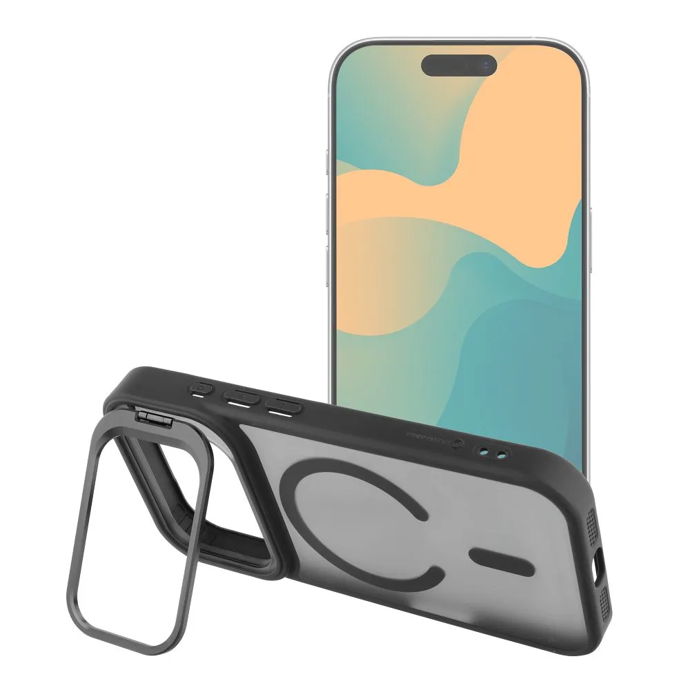 Case for iPhone 18 Pro / 17 Pro Forcell F-Protect Shadow Stand Premium compatible with MagSafe black - Image 2