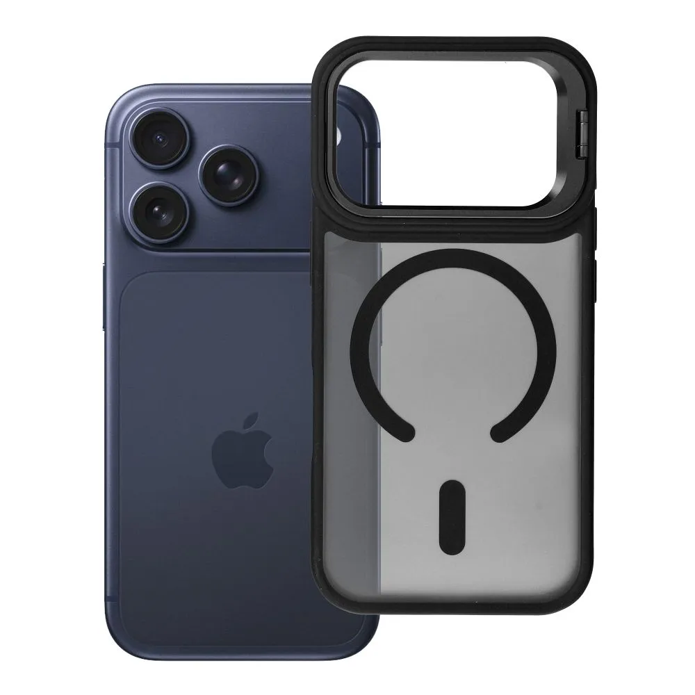Case for iPhone 18 Pro / 17 Pro Forcell F-Protect Shadow Stand Premium compatible with MagSafe black