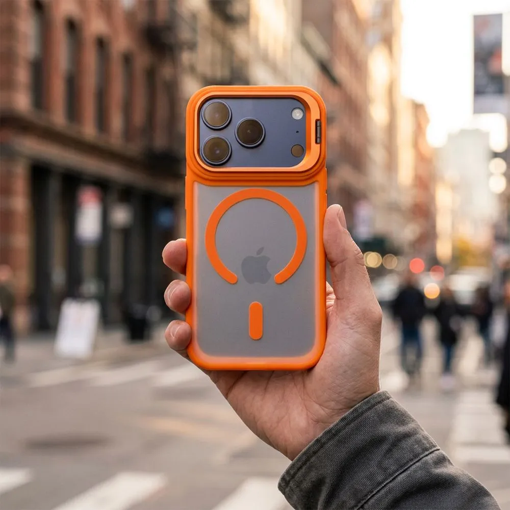 Case for iPhone 18 Pro Max / 17 Pro Max Forcell F-Protect Shadow Stand Premium compatible with MagSafe orange - 5. kép