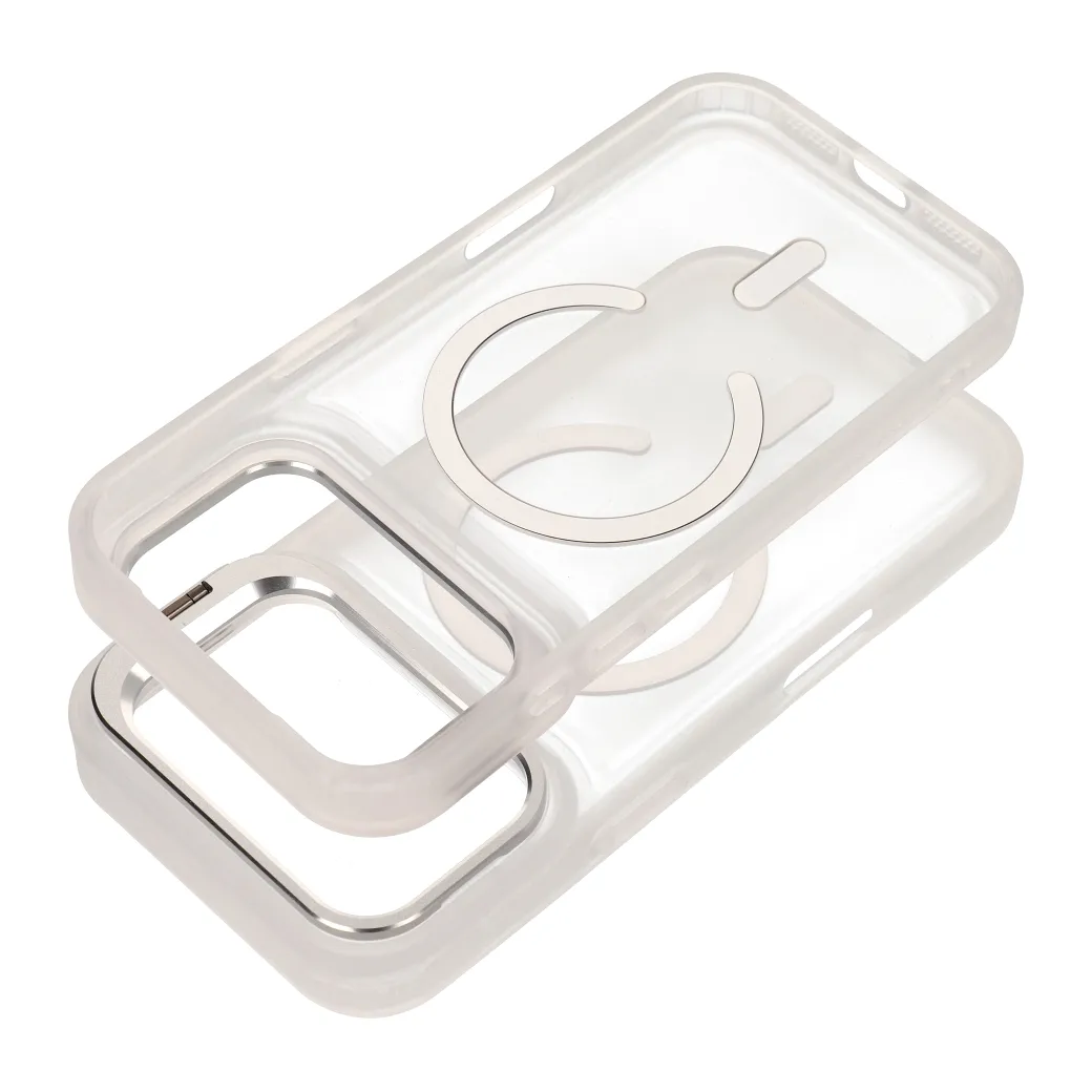 Case for iPhone 18 Pro / 17 Pro Forcell F-Protect Shadow Stand Premium compatible with MagSafe silver - 3. kép