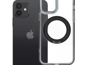 Case for iPhone 12 Frame Circle Stand compatible with MagSafe black