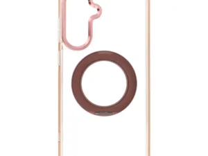 Case for Samsung A36 Frame Circle Stand compatible with MagSafe gold