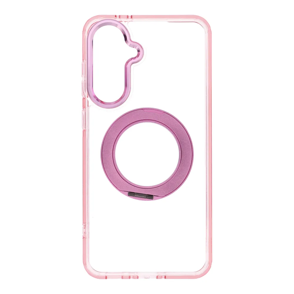 Case for Samsung A56 Frame Circle Stand compatible with MagSafe pink