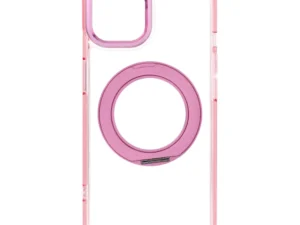 Case for iPhone 13 Frame Circle Stand compatible with MagSafe pink