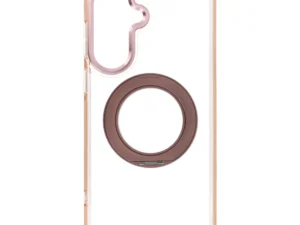 Case for Samsung A37 Frame Circle Stand compatible with MagSafe gold