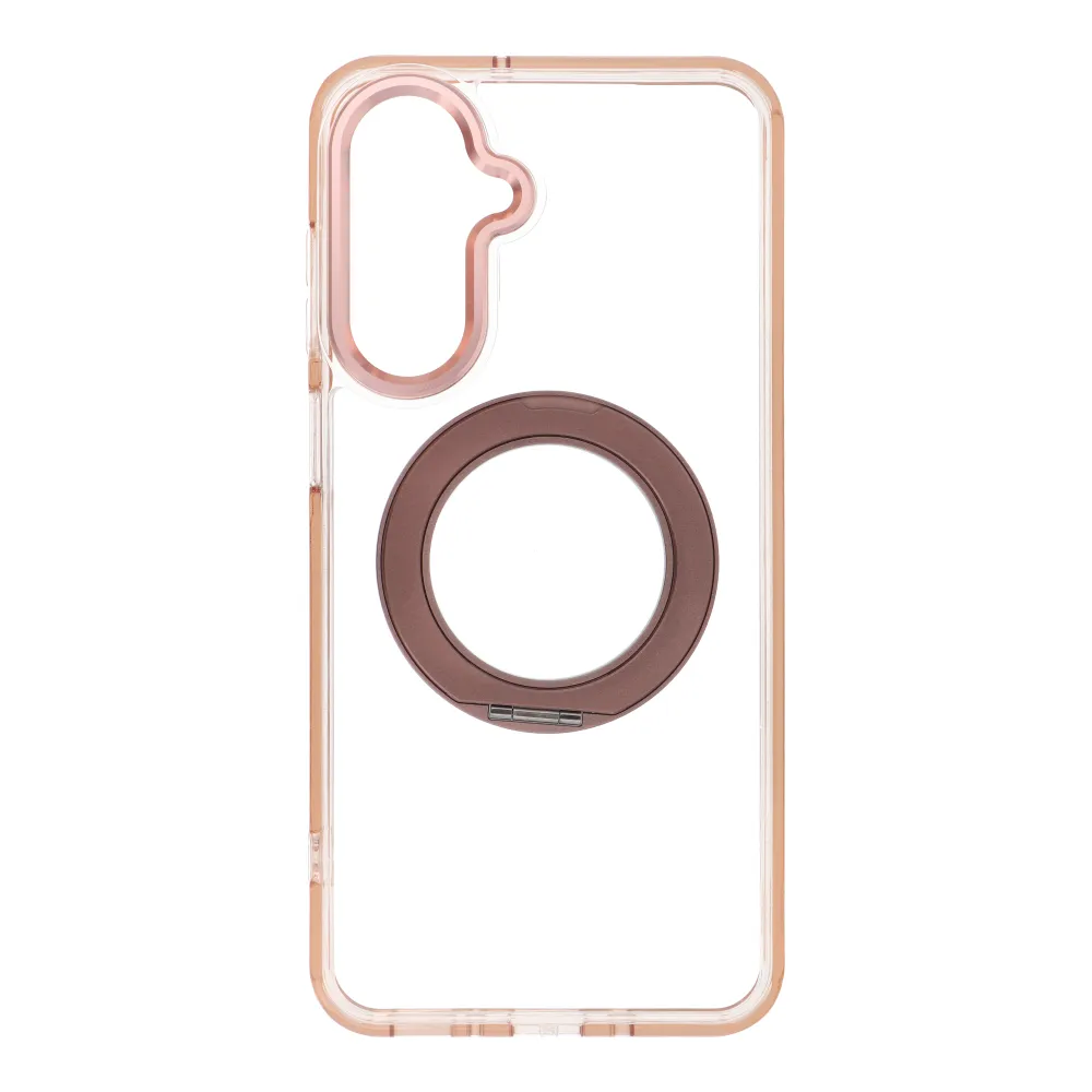 Case for Samsung A17 / A18 Frame Circle Stand compatible with MagSafe gold
