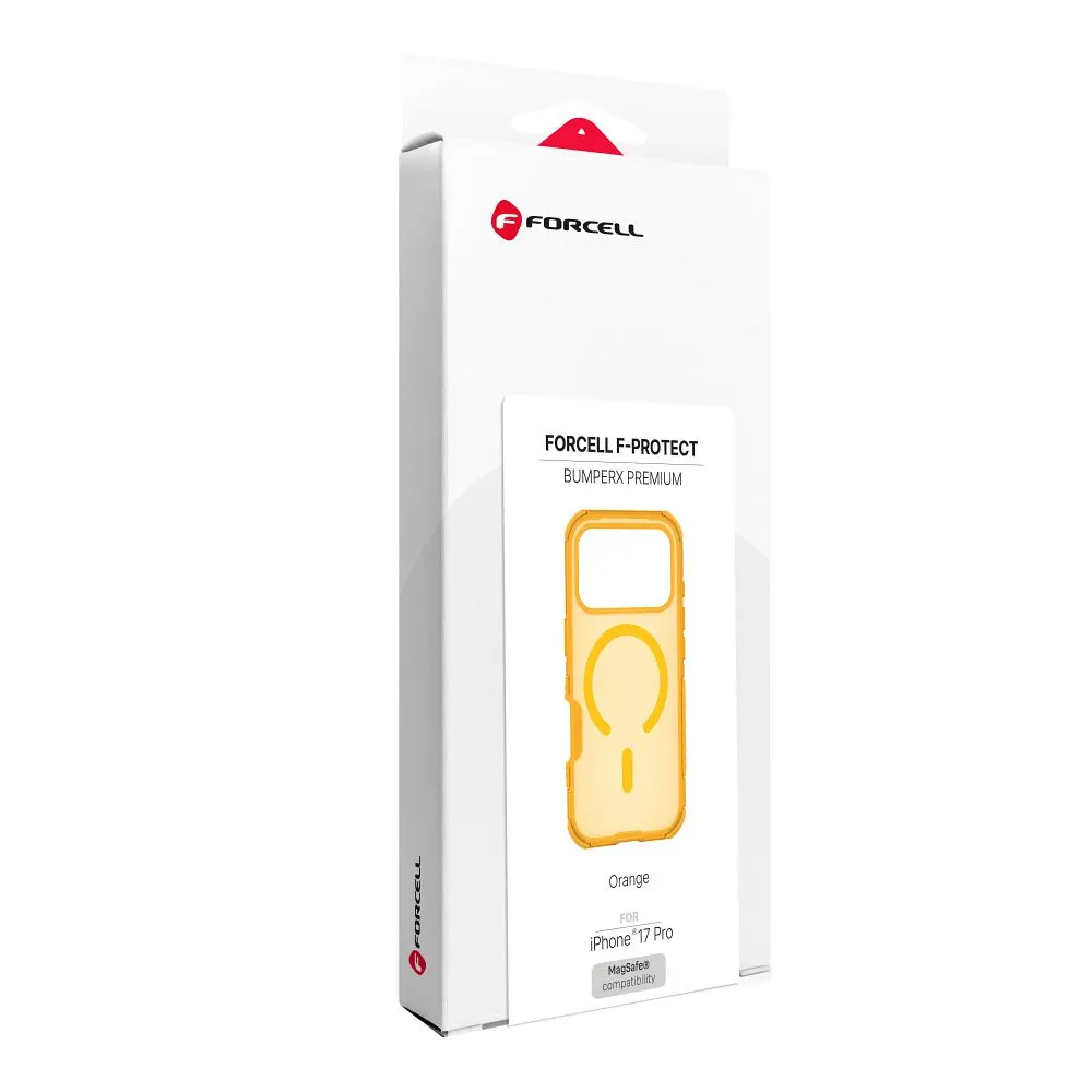 Case for iPhone 18 Pro / 17 Pro Forcell F-Protect BumperX Premium compatible with MagSafe orange - 8. kép