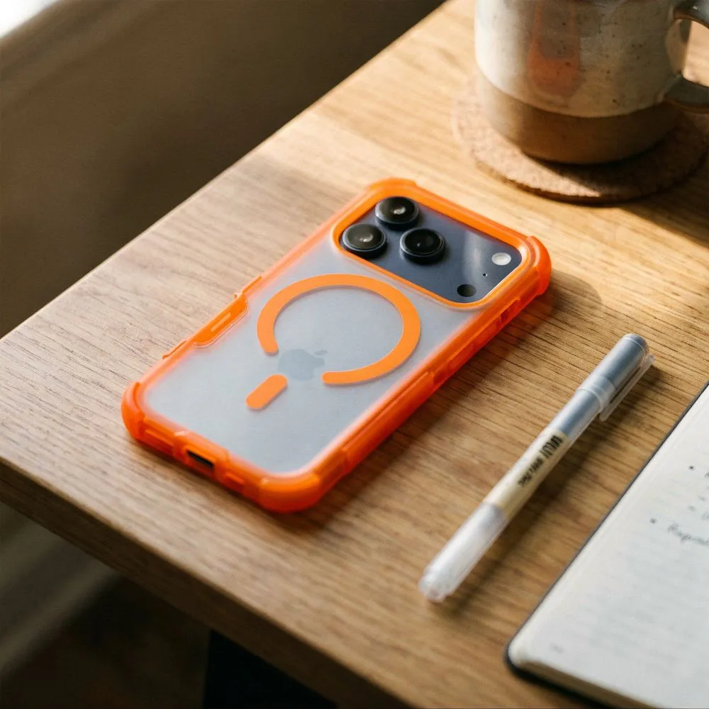 Case for iPhone 18 Pro / 17 Pro Forcell F-Protect BumperX Premium compatible with MagSafe orange - 7. kép