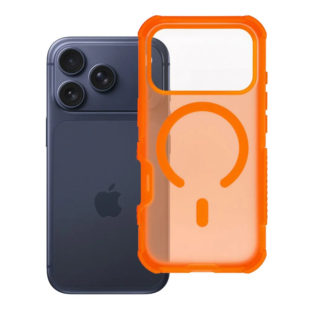 Case for iPhone 18 Pro / 17 Pro Forcell F-Protect BumperX Premium compatible with MagSafe orange