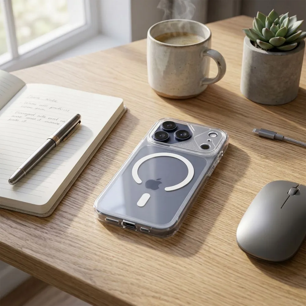 Case for iPhone 14 Aurora compatible with MagSafe white - 4. kép