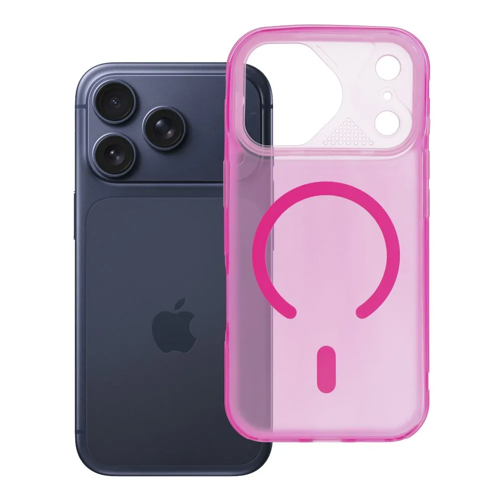 Case for iPhone 17 Pro / 18 Pro (low camera edge) Aurora compatible with MagSafe pink