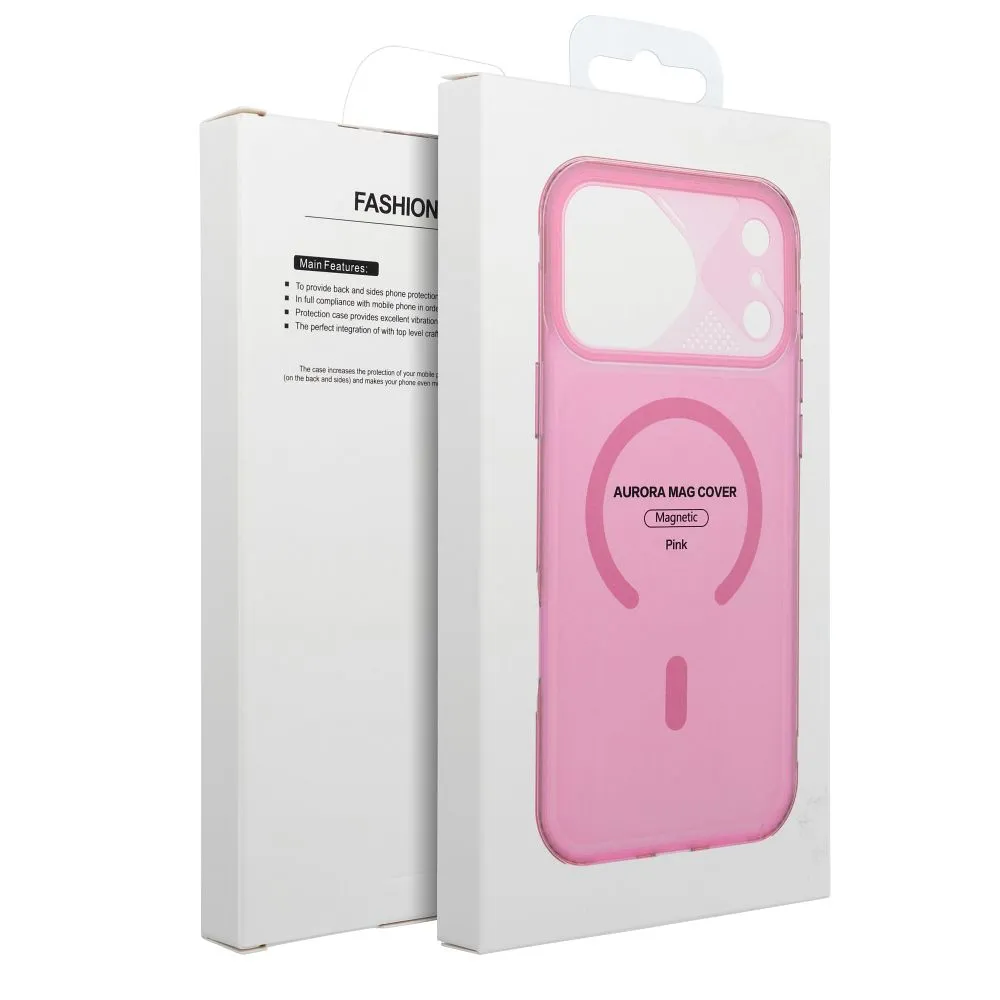 Case for iPhone 16 PRO Aurora compatible with MagSafe pink - 7. kép