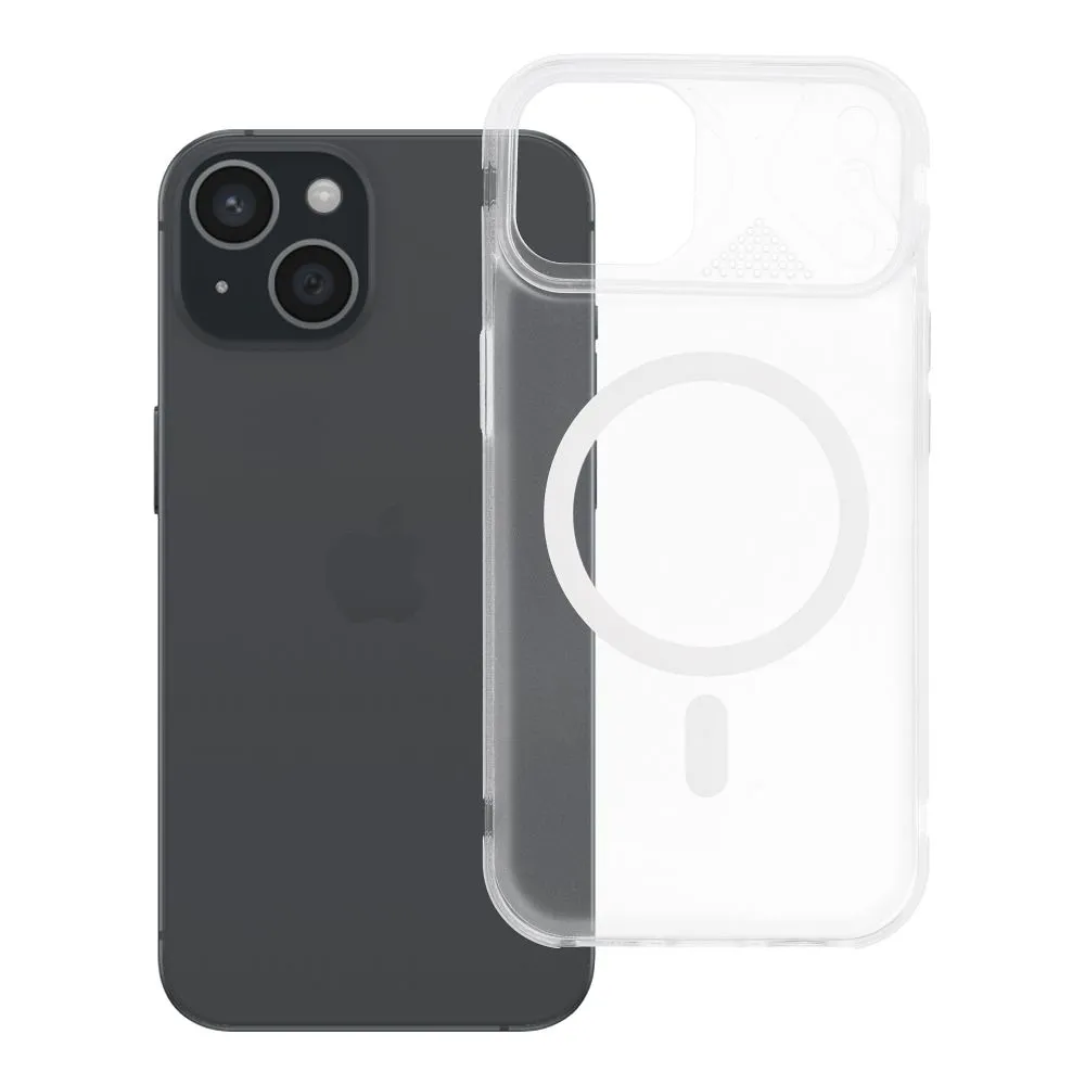 Case for iPhone 15 Aurora compatible with MagSafe white