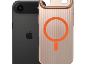 iPhone 17 AIR tok, egyszerűen kompatibilis a MagSafe titán-sivatagi kinézetű szalagokkal
