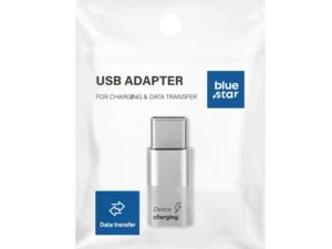 Micro USB – Type-C adapter, Blue Star – fehér