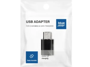 C típusú Micro USB adapter, Blue Star - fekete