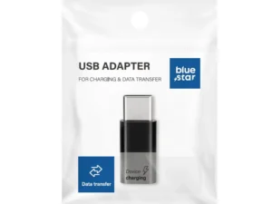 Micro USB – Type-C adapter, Blue Star – fekete