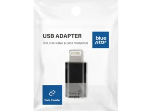 C típusú adapter Lightning Blue Star-hoz - fekete