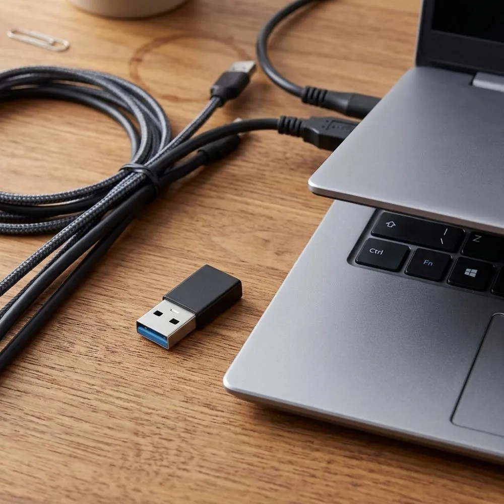 C típusú - USB A 3.0 adapter, Blue Star - fekete - 4. kép