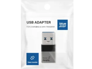 C típusú - USB A 3.0 adapter, Blue Star - fekete