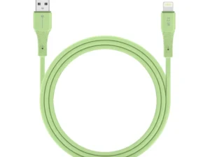 Cable USB A to Lightning Forcell F-Energy 2,4A 12W Silicone 1 m C343 green