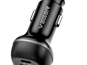 Car charger VEGER USB A + USB C QC PD 51W CC62-1A1C black