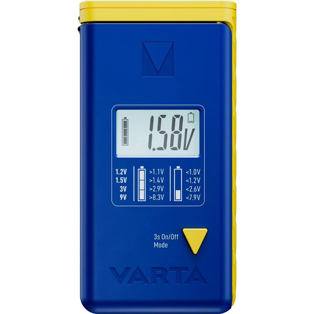 VARTA battery tester with digital display (AA, AAA, Type C, Type D, 9V, button) 893101111 blue - Image 3