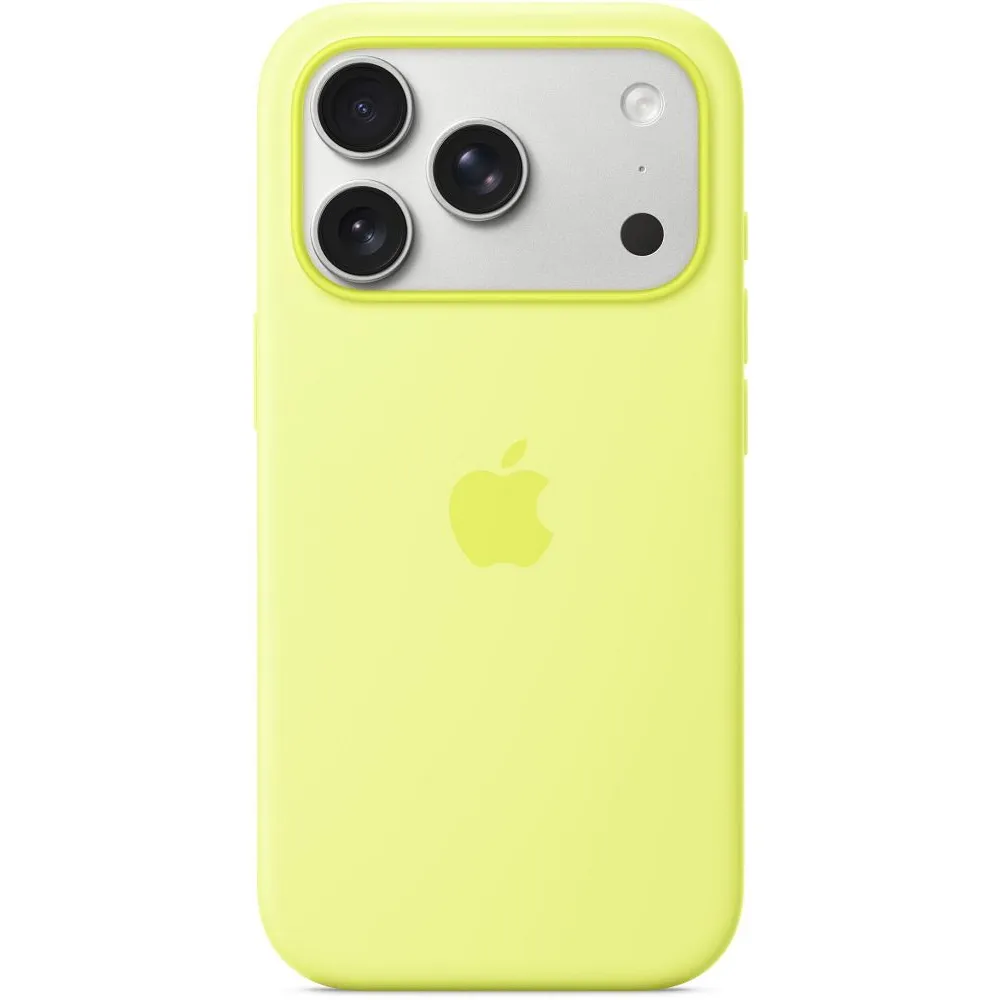 iPhone 17 Pro Silicone Case with MagSafe – Neon Yellow