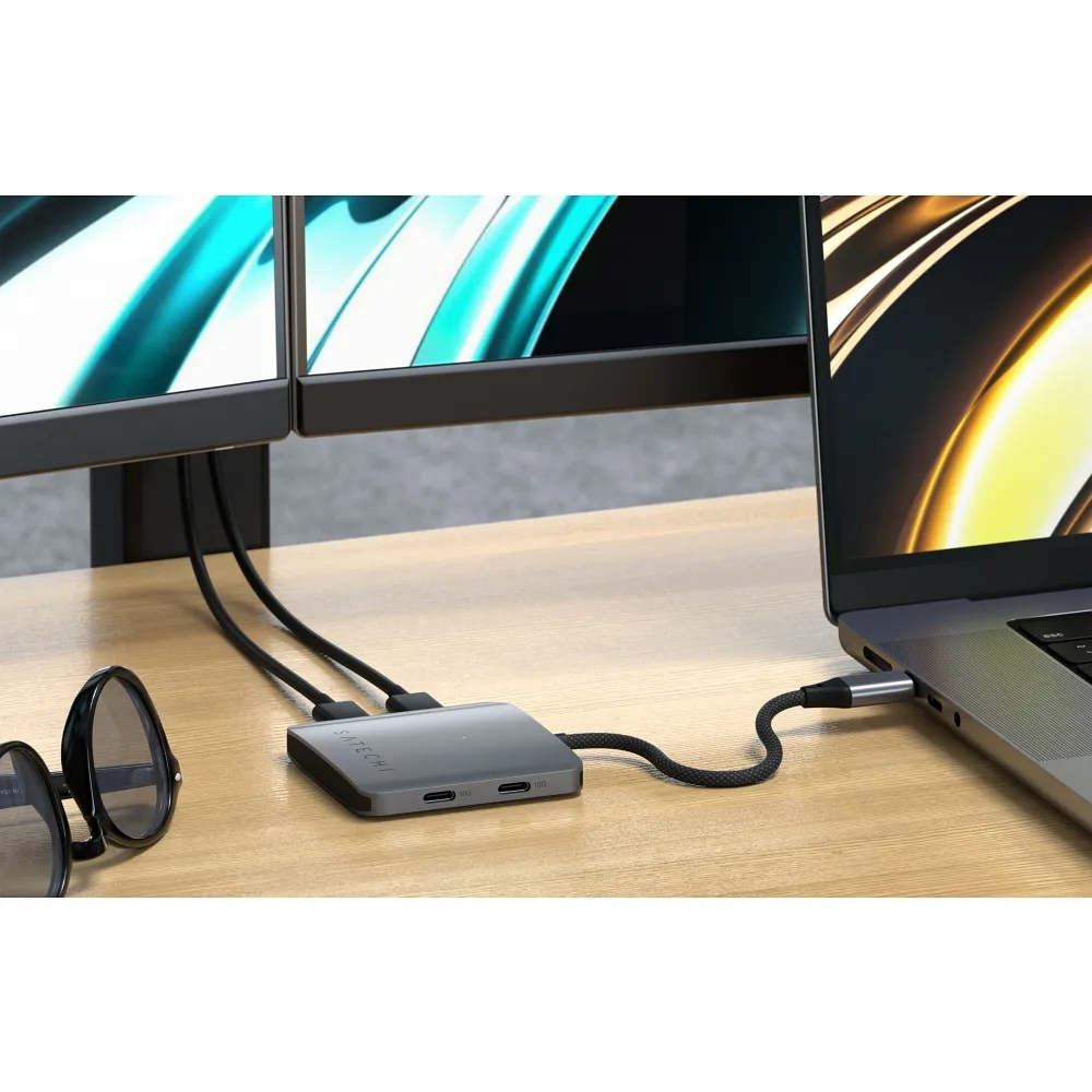 SATECHI adapter HUB 4in1 Type C ST-H4CPDM space gray - Image 8