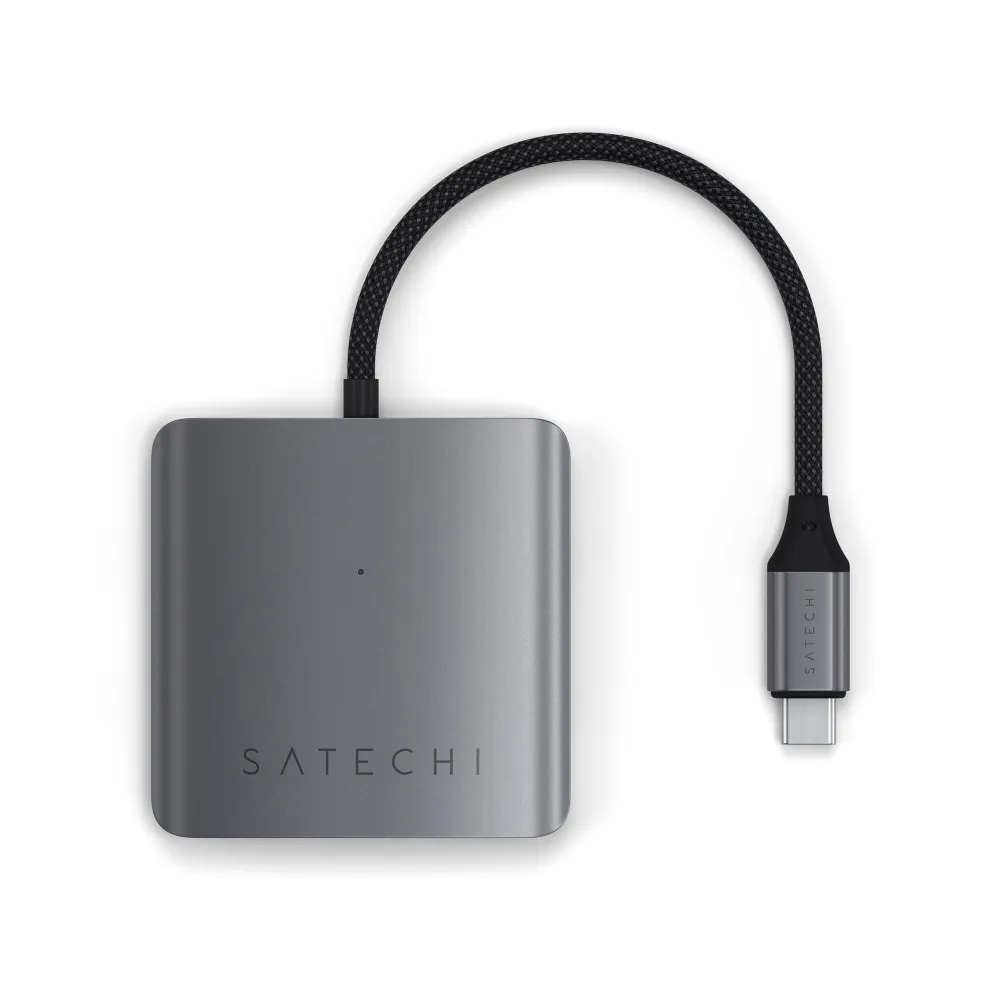 SATECHI adapter HUB 4in1 Type C ST-H4CPDM space gray - Image 4