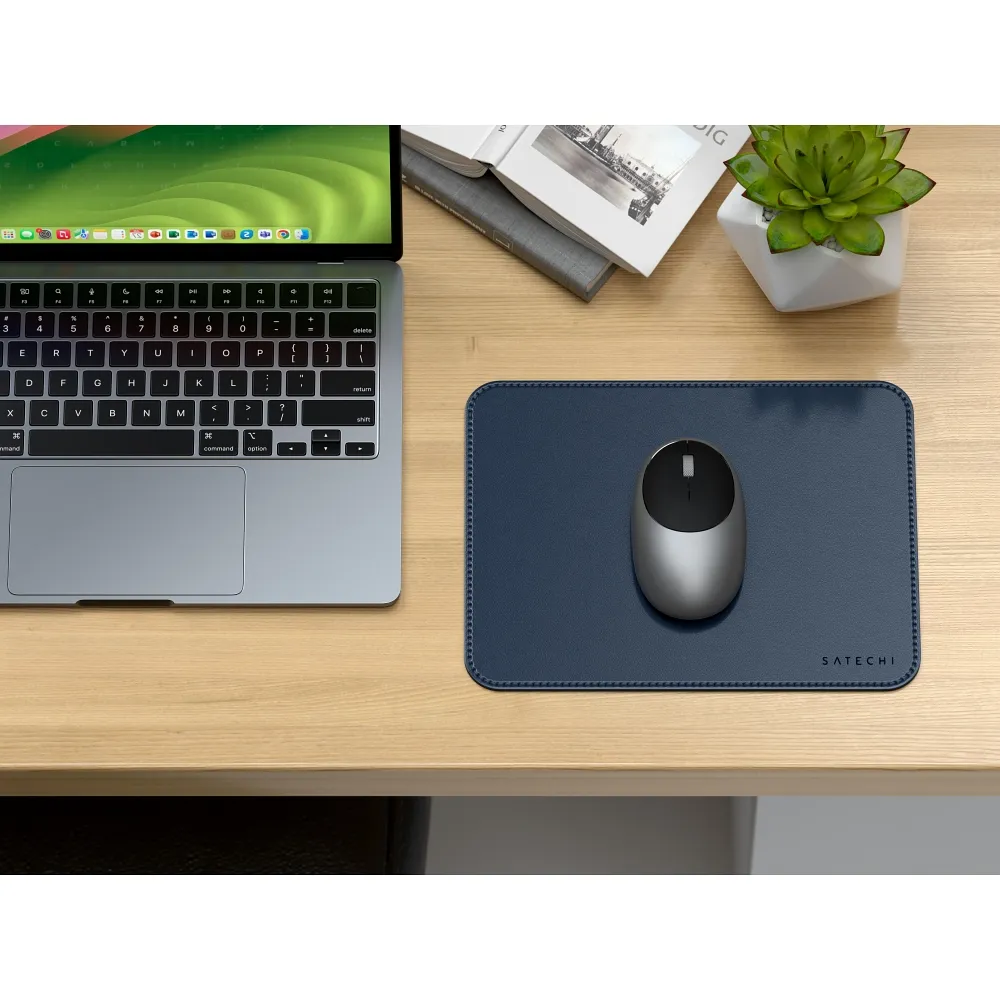 SATECHI vegan leather mouse pad ST-LMPB blue - Image 5