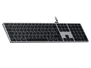 Wired keyboard USB C QWERTY Satechi Slim W3 Wired ST-UCSW3M space gray