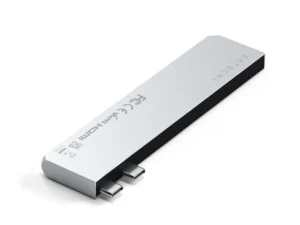 Adapter HUB 7in1 2 x USB C Satechi Pro HUB Slim ST-HUCPHSS for MacBook silver