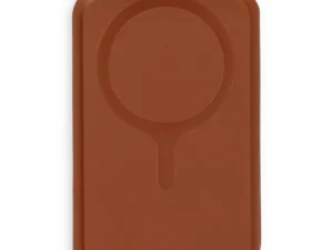 Wallet case with stand compatible with Magsafe Satechi Vegan leather wallet stand brown
