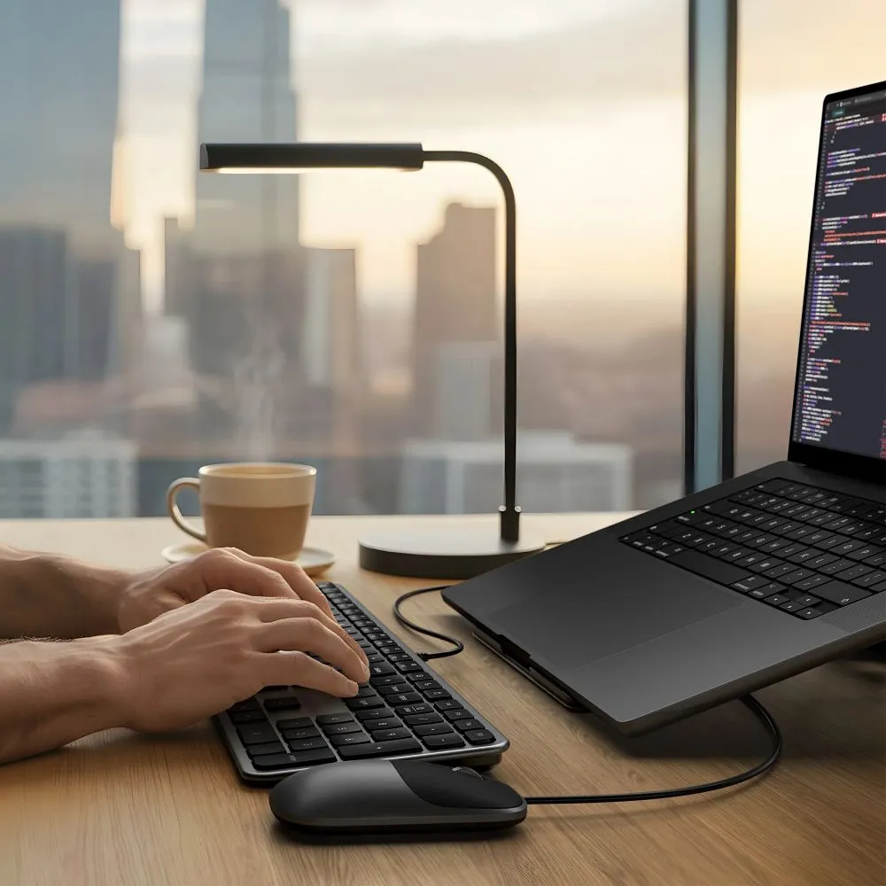 Wired keyboard USB A/USB C QWERTY Dual (Mac/Windows) Satechi Slim LX3 Wired space black - Image 3