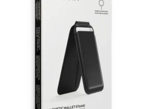 Leather wallet with stand, compatible with MagSafe Satechi Vegan Leather Wallet Stand black