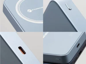 Powerbank compatible with MagSafe Forcell F-Energy SuperSlim F10K8 QC4.0 PD3.0 15W 10000 mAh blue