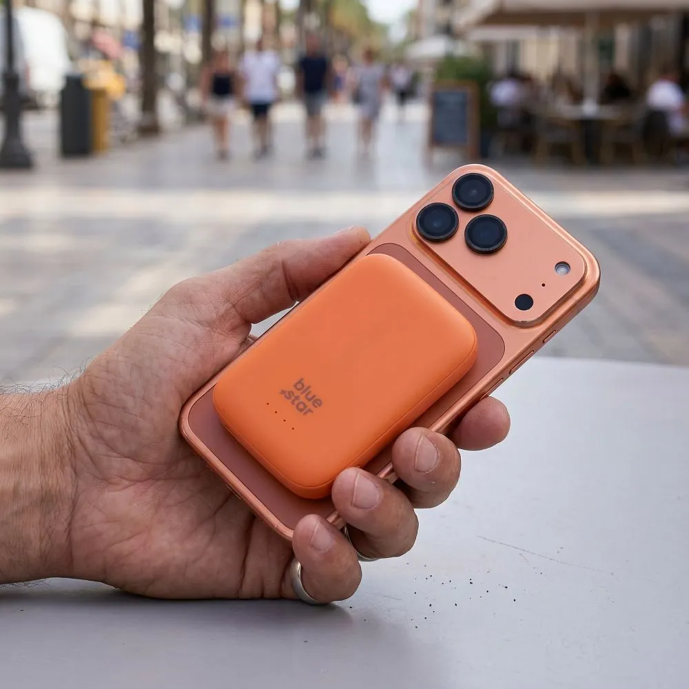 Powerbank compatible with MagSafe Blue Star Slim DG-P8 15W 5000 mAh orange - Image 7