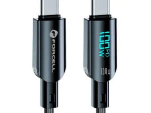 Cable USB C to USB C Forcell F-Energy QC4.0 PD 5A 100W Digital 1,2 m C277 black