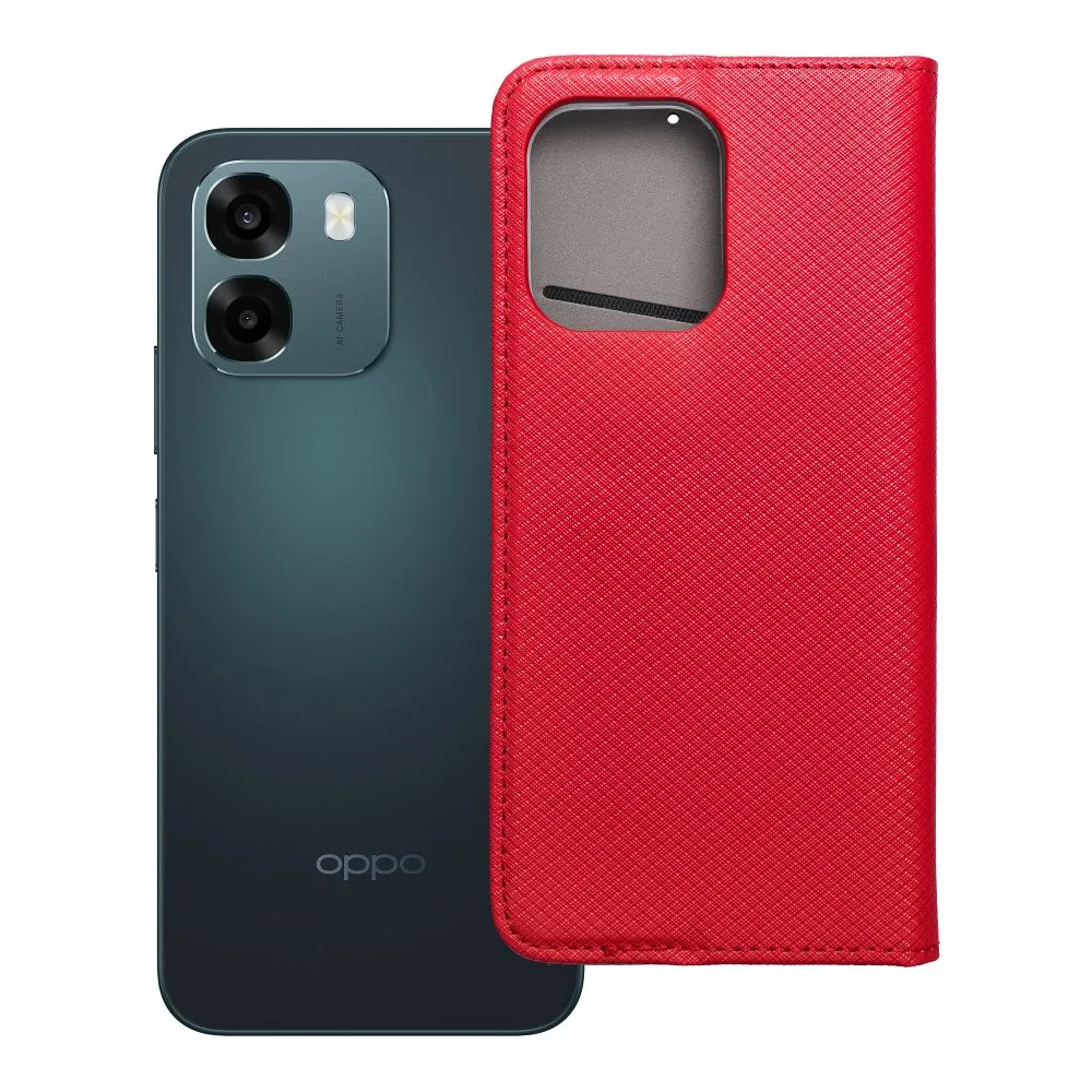 Flip case for Oppo A6 Smart Case Book red - 3. kép