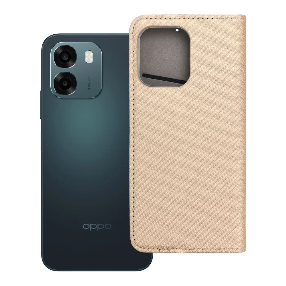 Flip case for Oppo A6 Smart Case Book gold - 2. kép