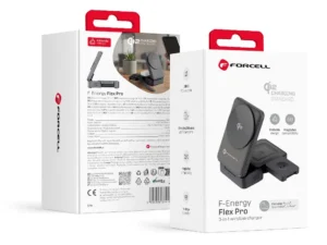 Forcell F-Energy 3in1 Flex Pro Qi2 vezeték nélküli töltő MagSafe (F-05) kompatibilis, ezüst